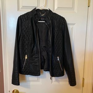 NWOT - Heartlines Black Vegan Leather Moto Jacket